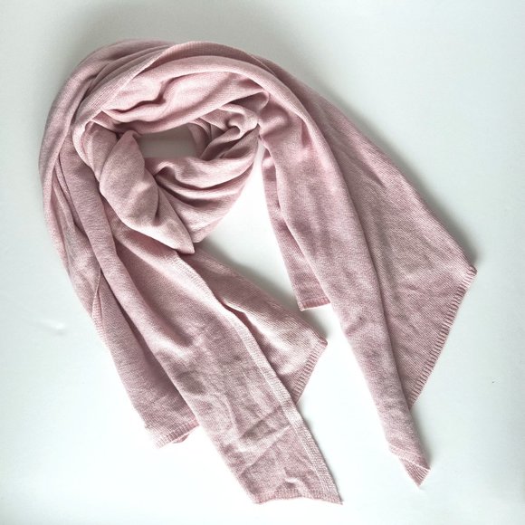 Accessories - Pink Knit Cashmere Scarf Shawl Wrap
